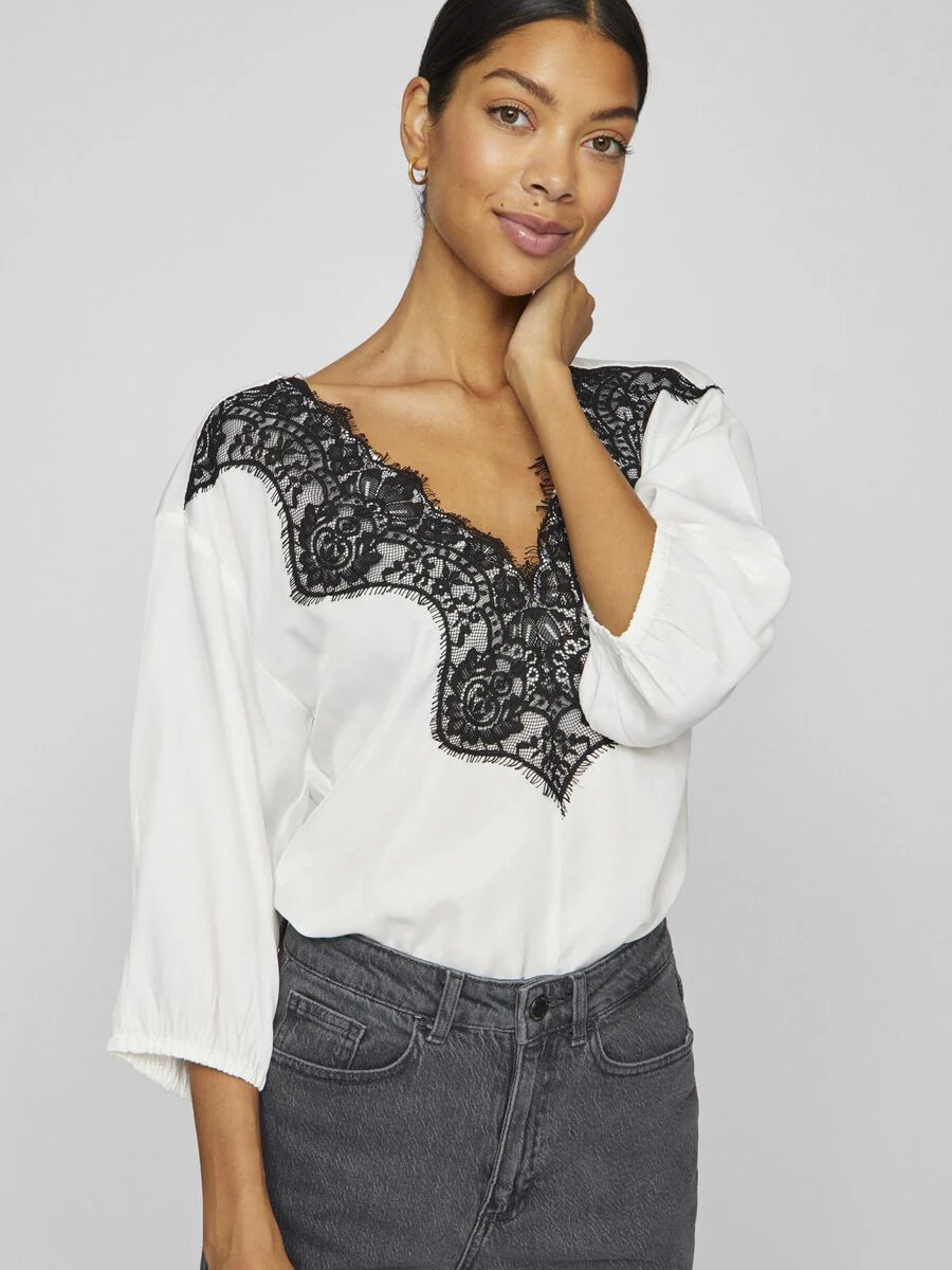 Karina Lace Top (Snow White/Black) - Image 2
