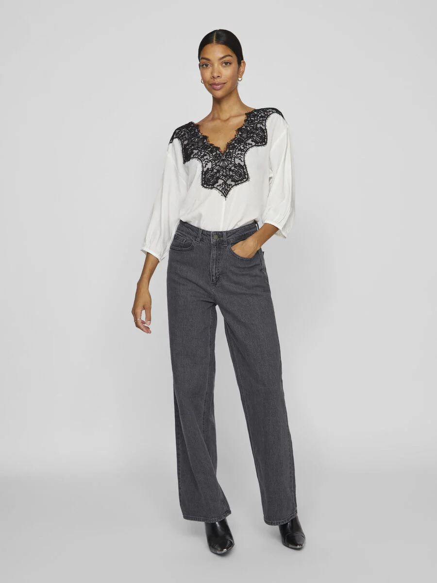 Karina Lace Top (Snow White/Black) - Image 3