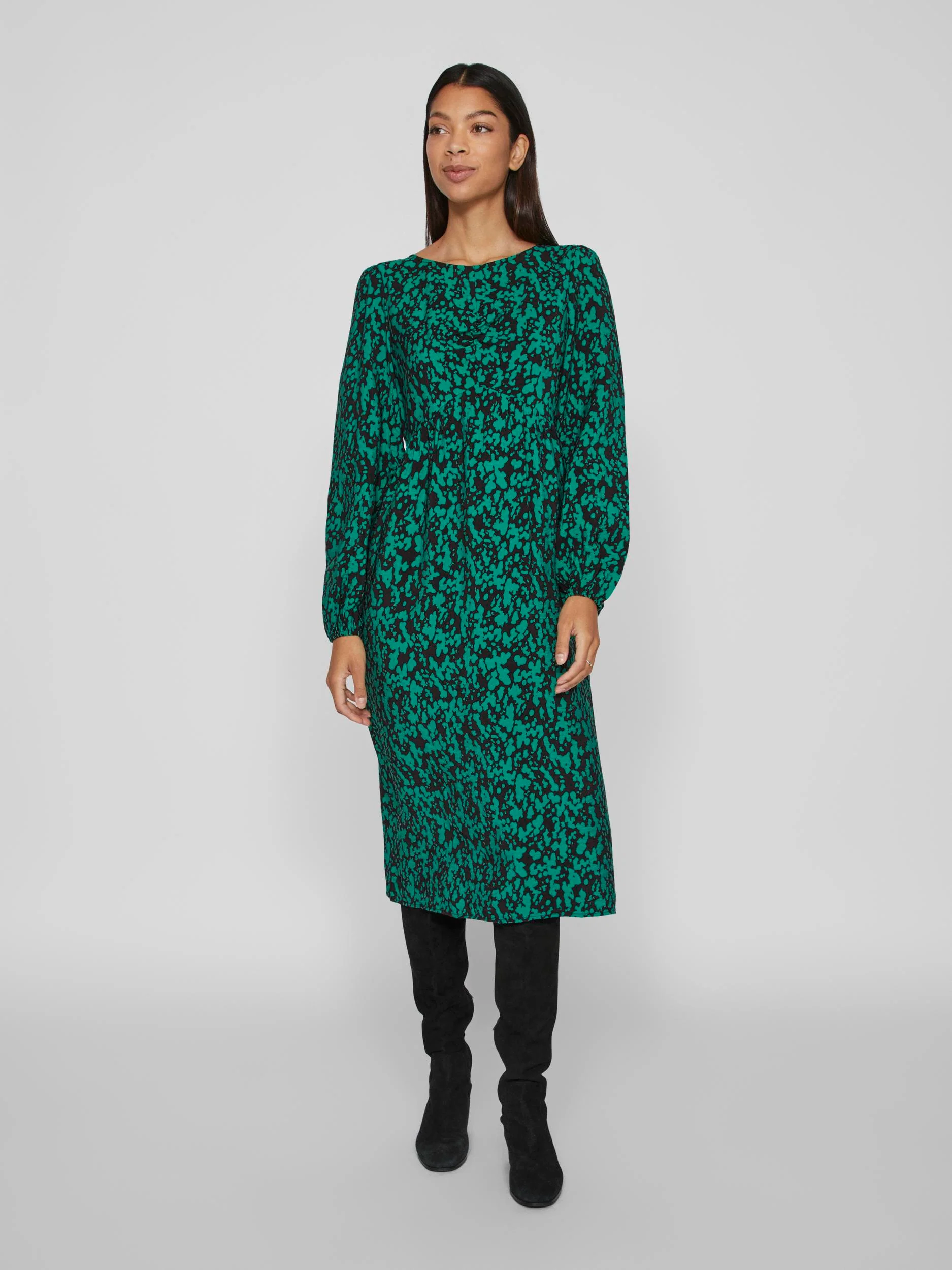 KARMA MIDI DRESS (GREEN GRAPHIC) - Image 3