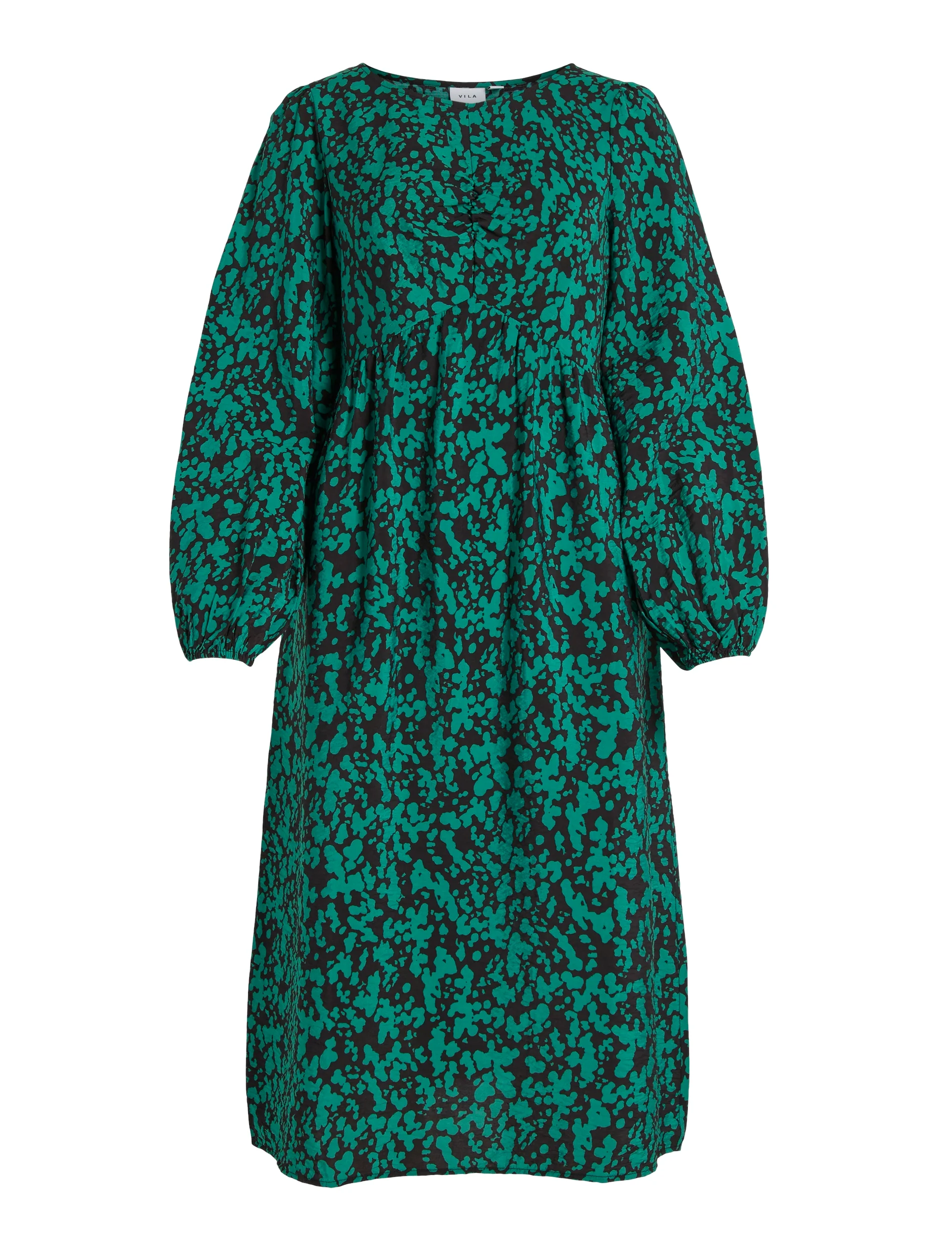 KARMA MIDI DRESS (GREEN GRAPHIC) CURVE - Image 3
