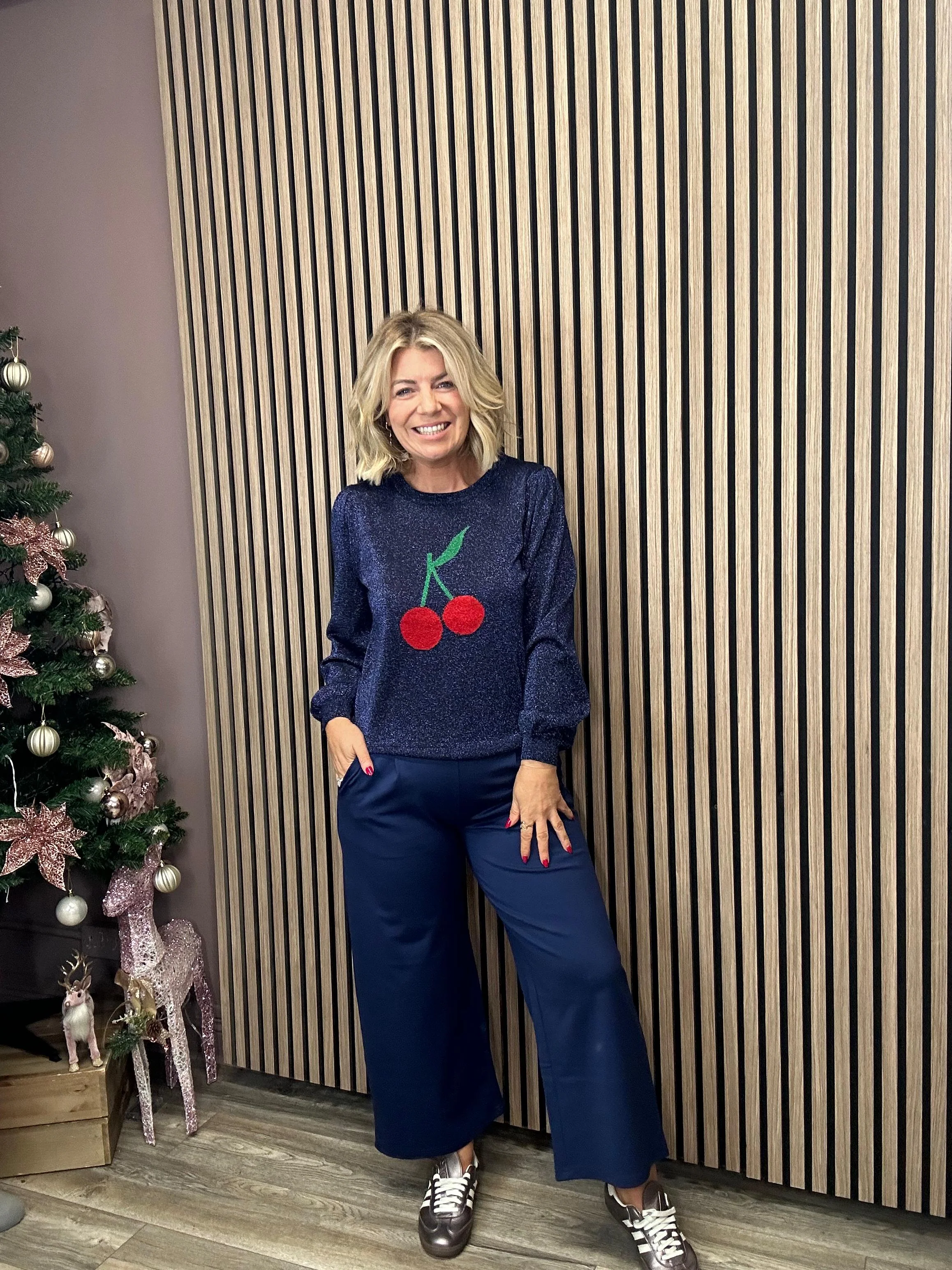 Tiff Jumper (Navy, Cherry Good) - Image 2