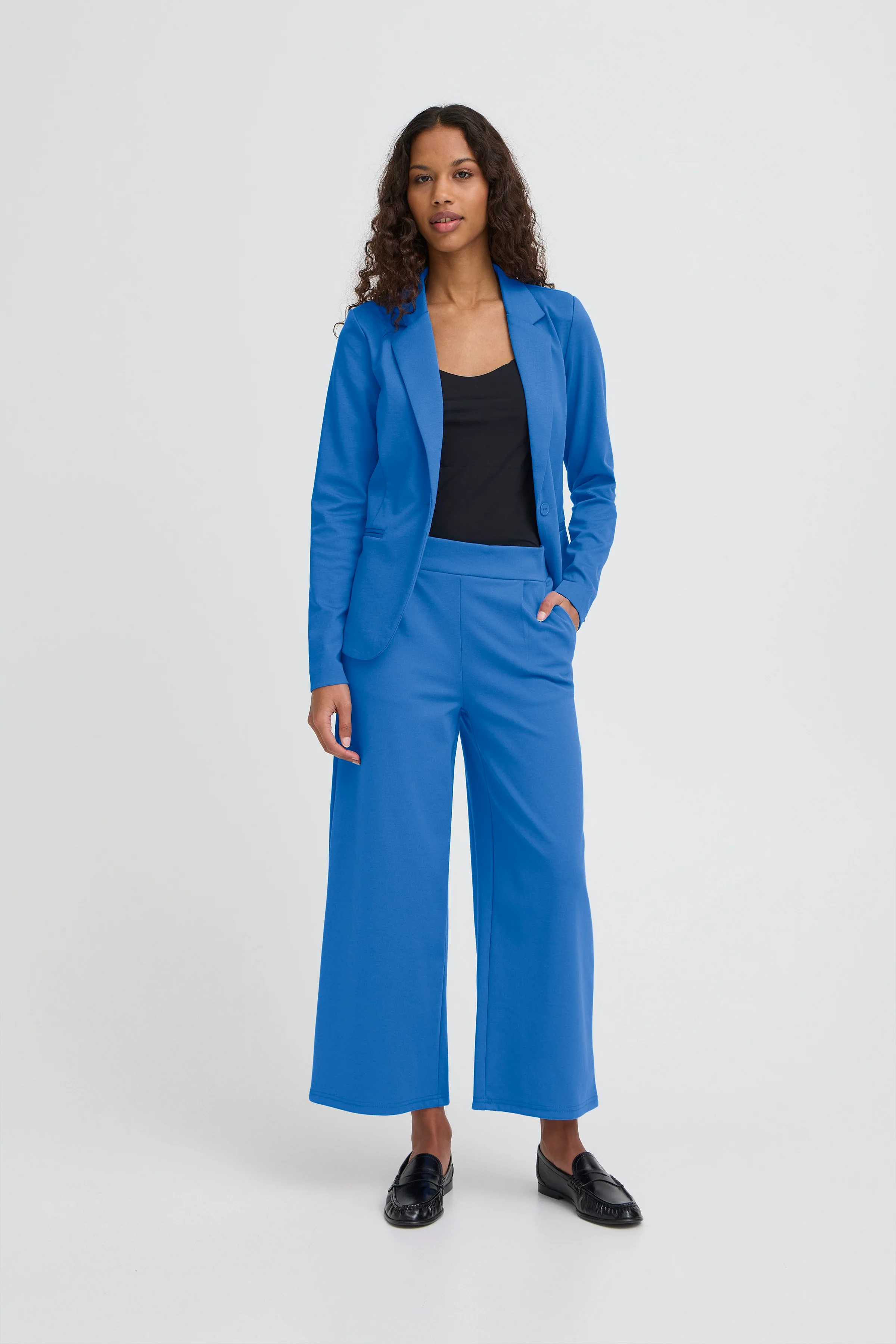 Kate Cropped Wide Leg Pants (Nebulas Blue)