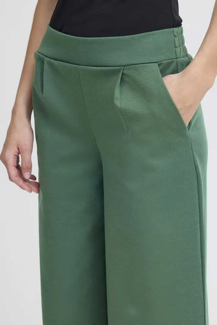 Kate Cropped Wide Leg Pants (Pineneedle) - Image 3