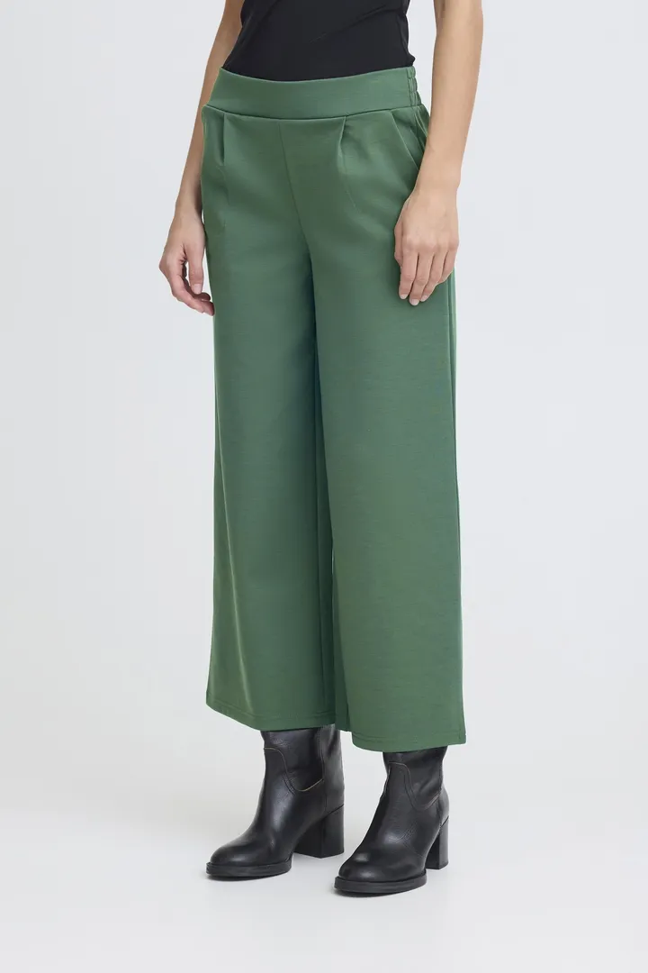 Kate Cropped Wide Leg Pants (Pineneedle) - Image 4