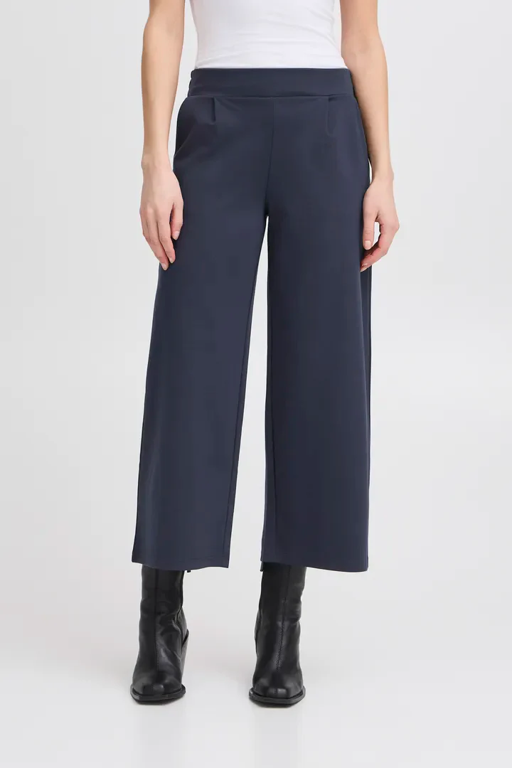 Kate Cropped Wide Leg Pants (Total Eclipse) - Image 2
