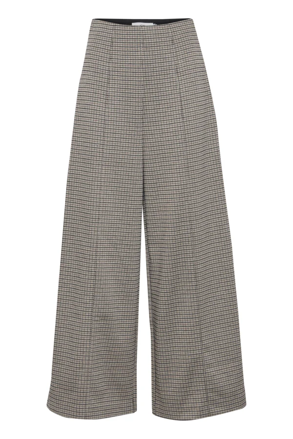 KATE PLAID TROUSERS (SAND) - Image 5