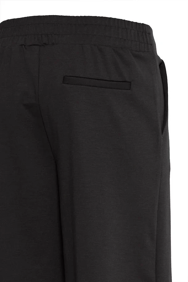 Kate Wide Leg Trousers (Black) - Image 6