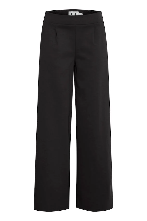Kate Wide Leg Trousers (Black) - Image 7