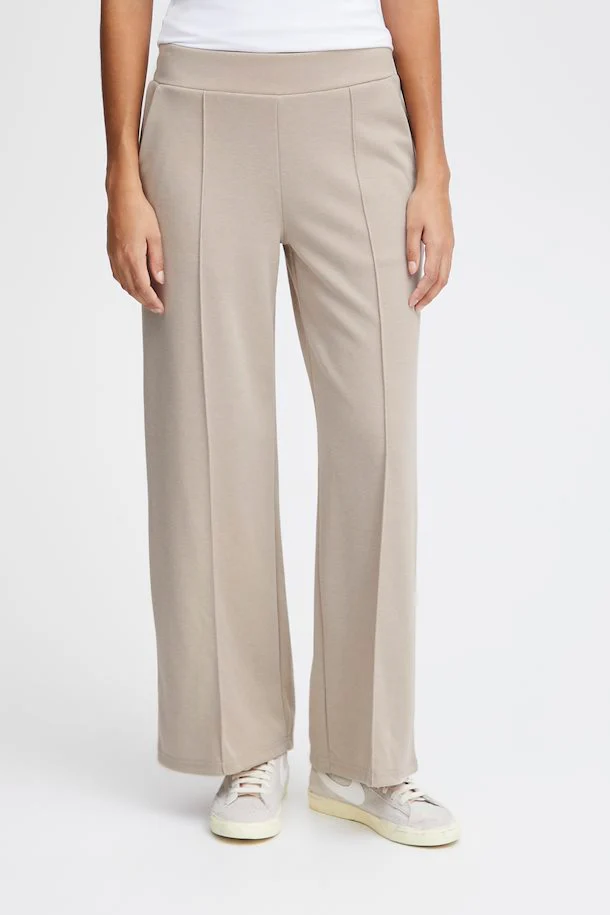 KATE WIDE LEG TROUSERS (DOESKIN) - Image 2