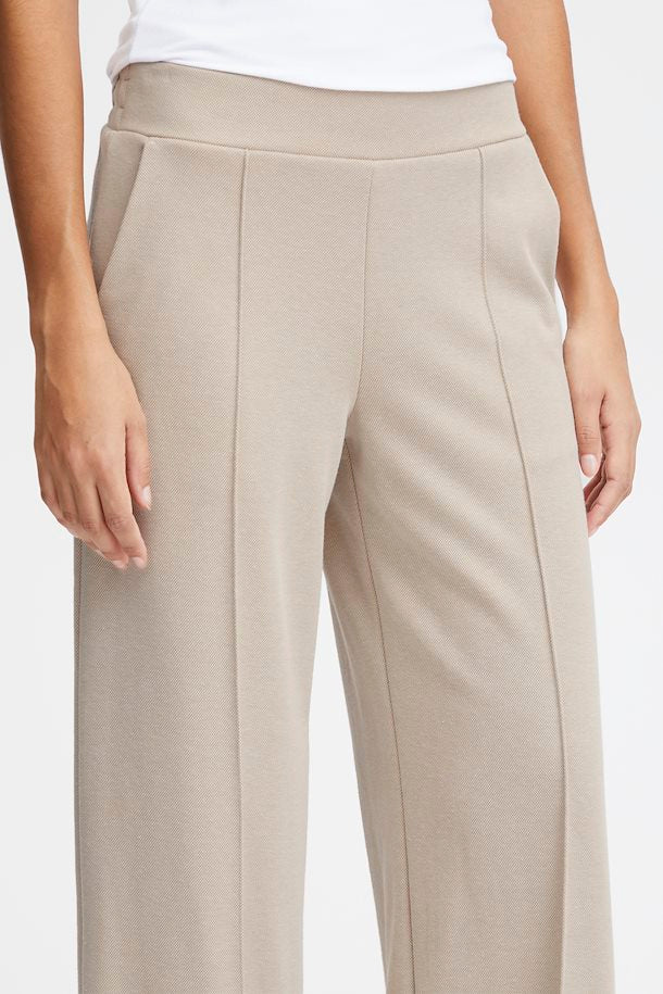 KATE WIDE LEG TROUSERS (DOESKIN) - Image 3