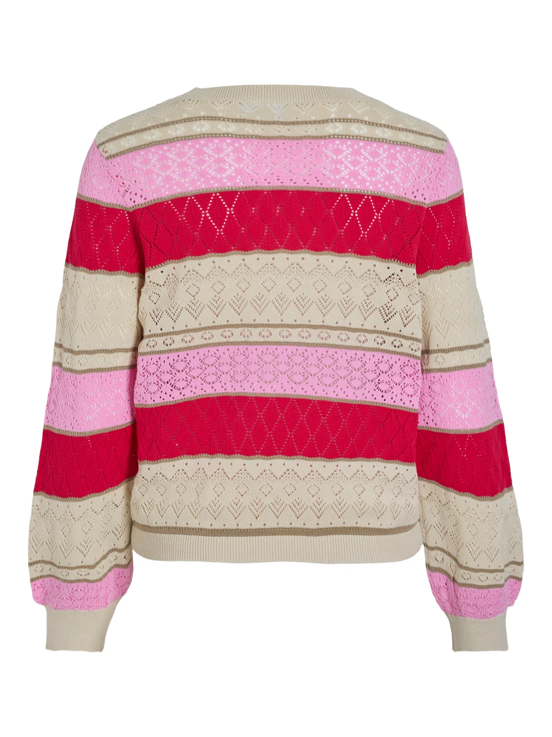 Katina Pointelle Knit Jumper (Magenta Bonbon) - Image 3