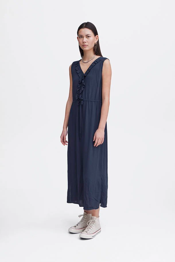 Kech Sleeveless Midi Dress (Navy) - Image 2