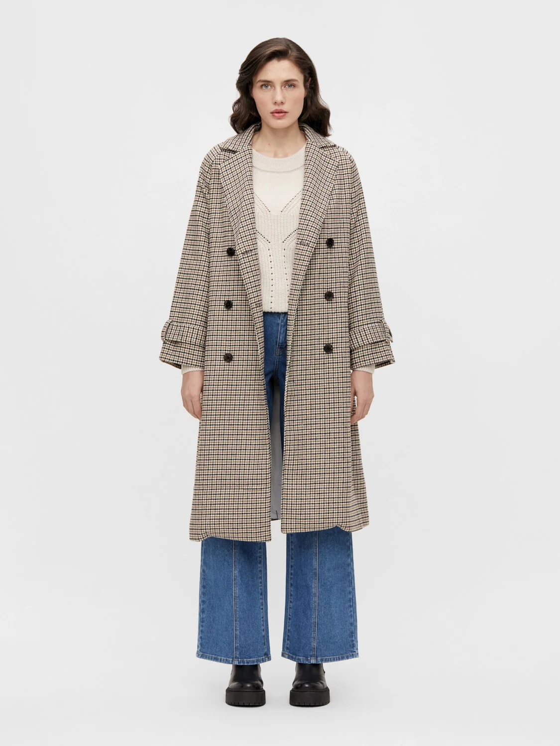 Keily Checkered Coat (Sepia) - Image 3