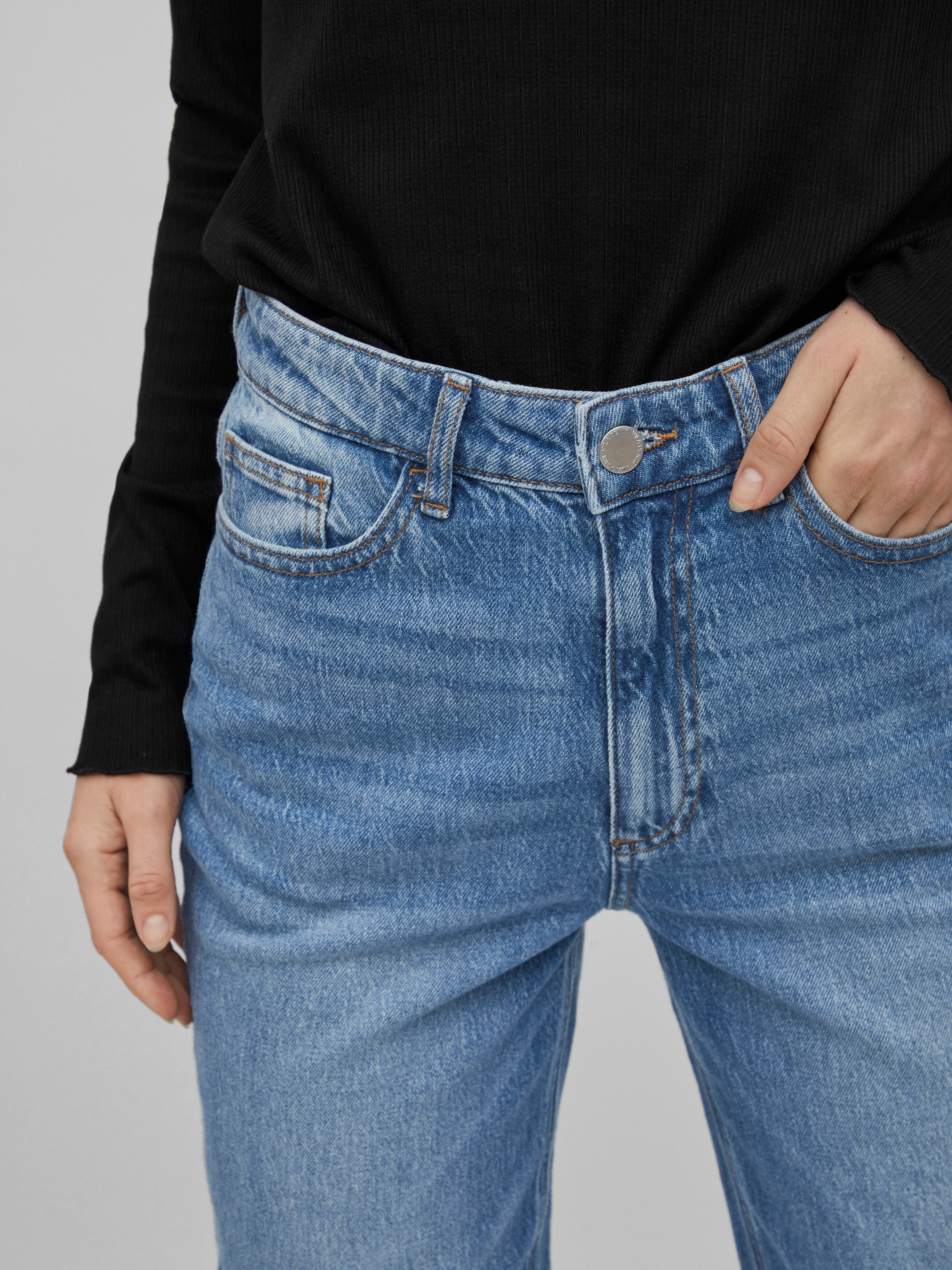 Kelly High Waist Jeans (Medium Blue) - Image 6