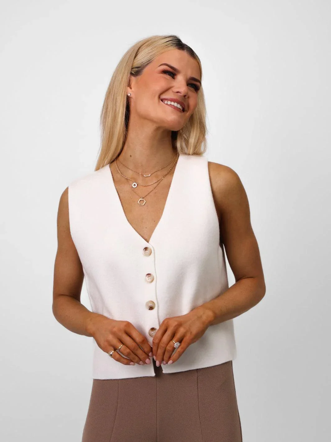 Kelly Waistcoat (Off White) - Image 4