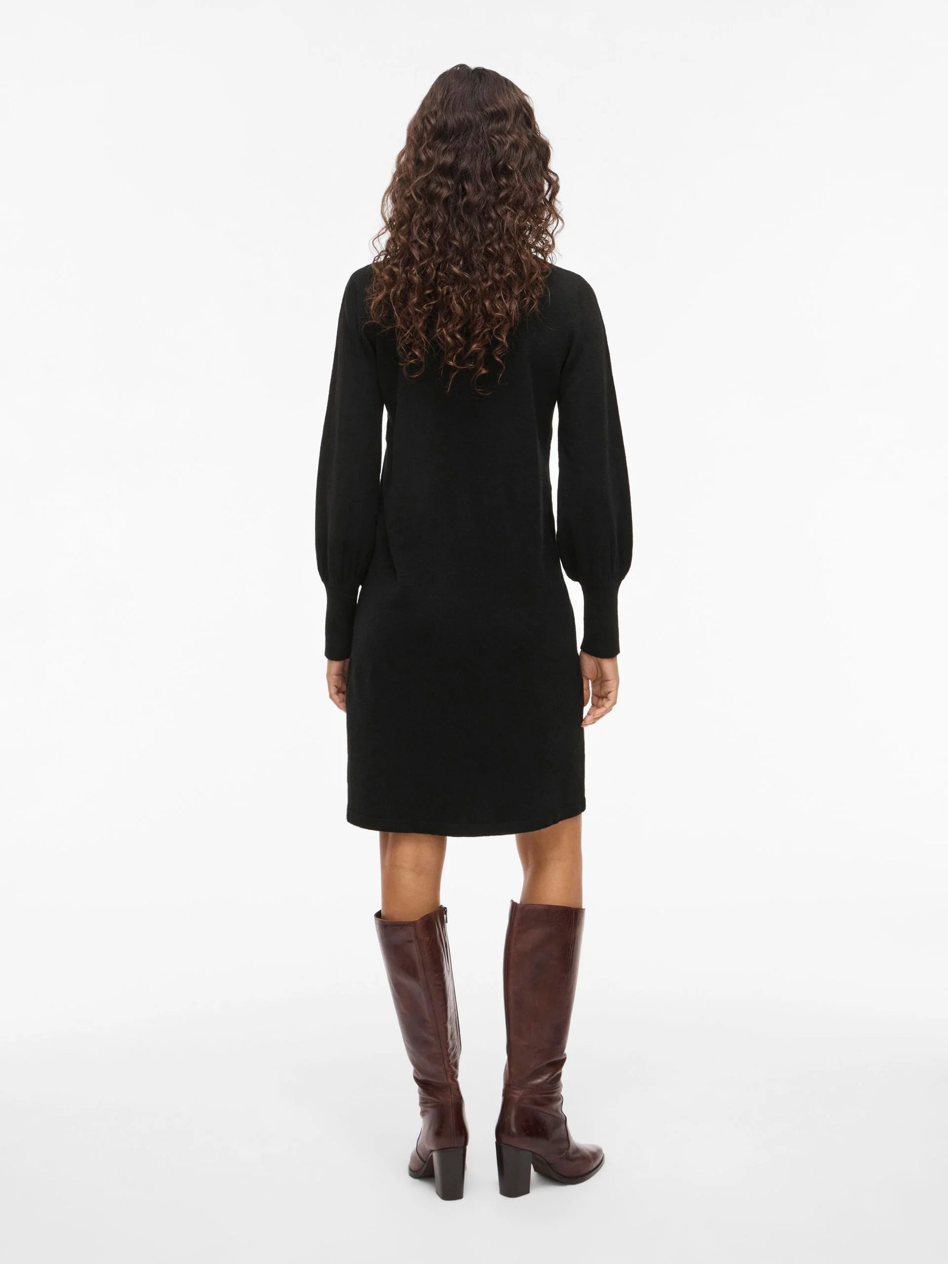 Kerry Long Sleeve Knit Dress (Black Beauty) - Image 5