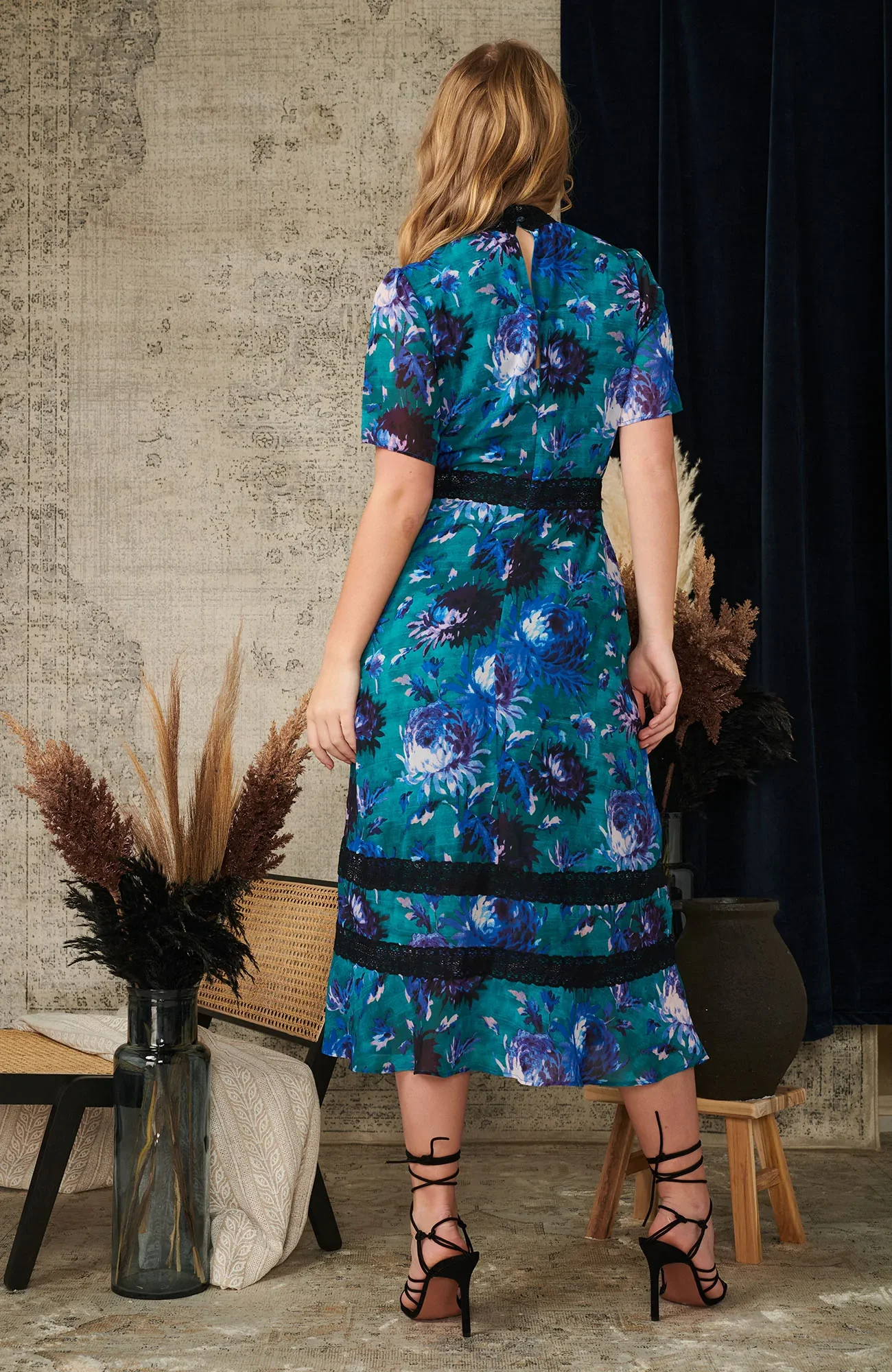 Keziah High Neck Midi Dress - Image 2