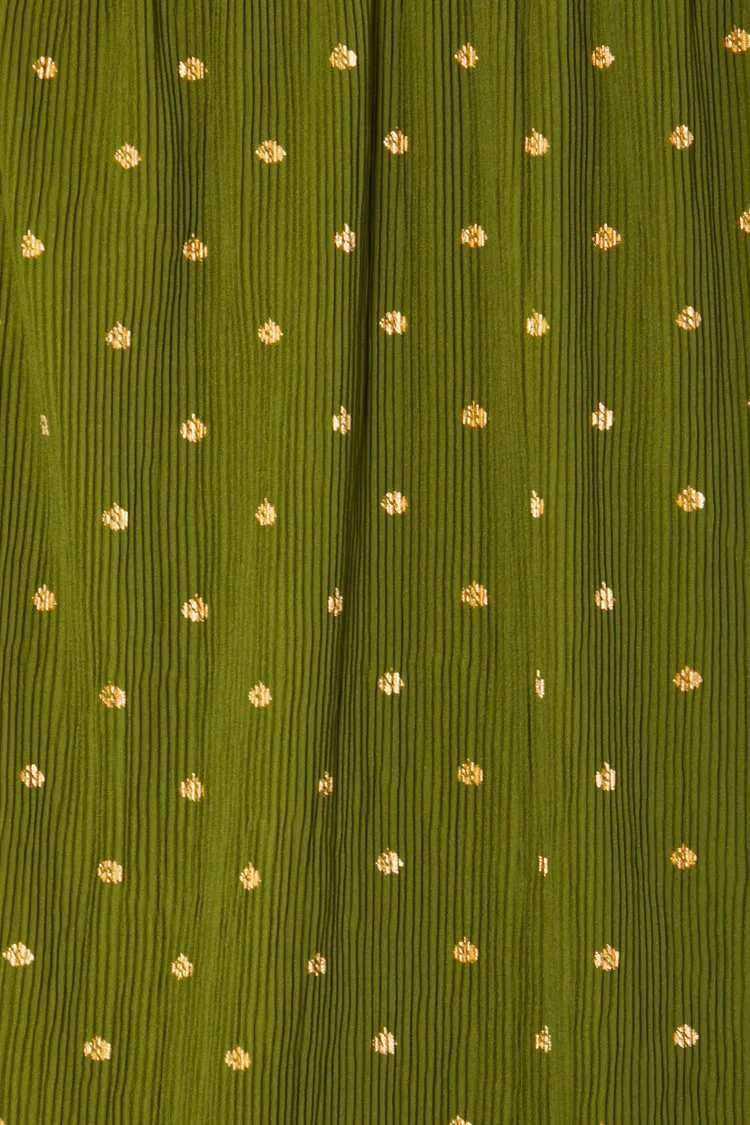 Khaki Plisse Tilly Dress (Green) - Image 4