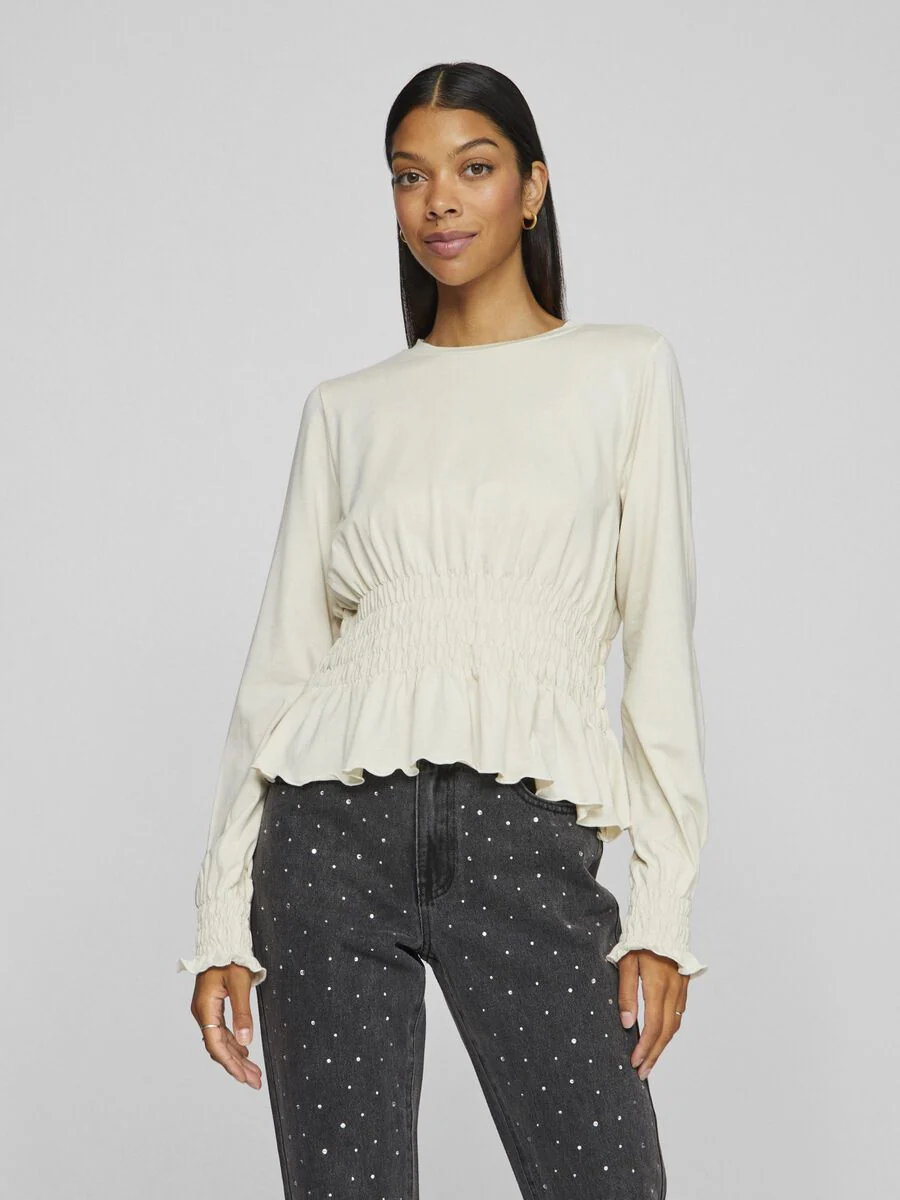 Kiki Shirred Top (Birch)