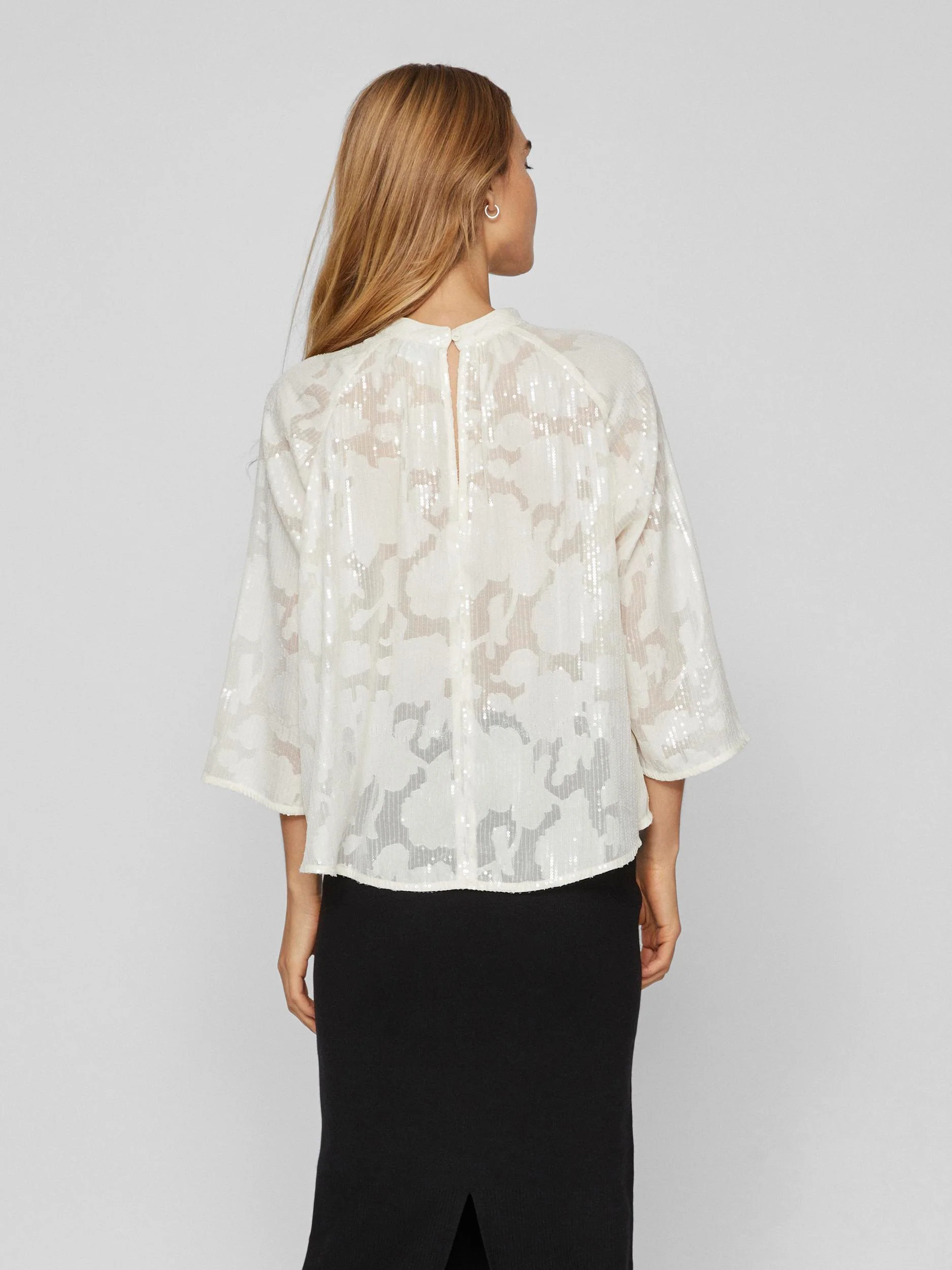 KIMA SEQUINS TOP (CLOUD DANCER) - Image 6