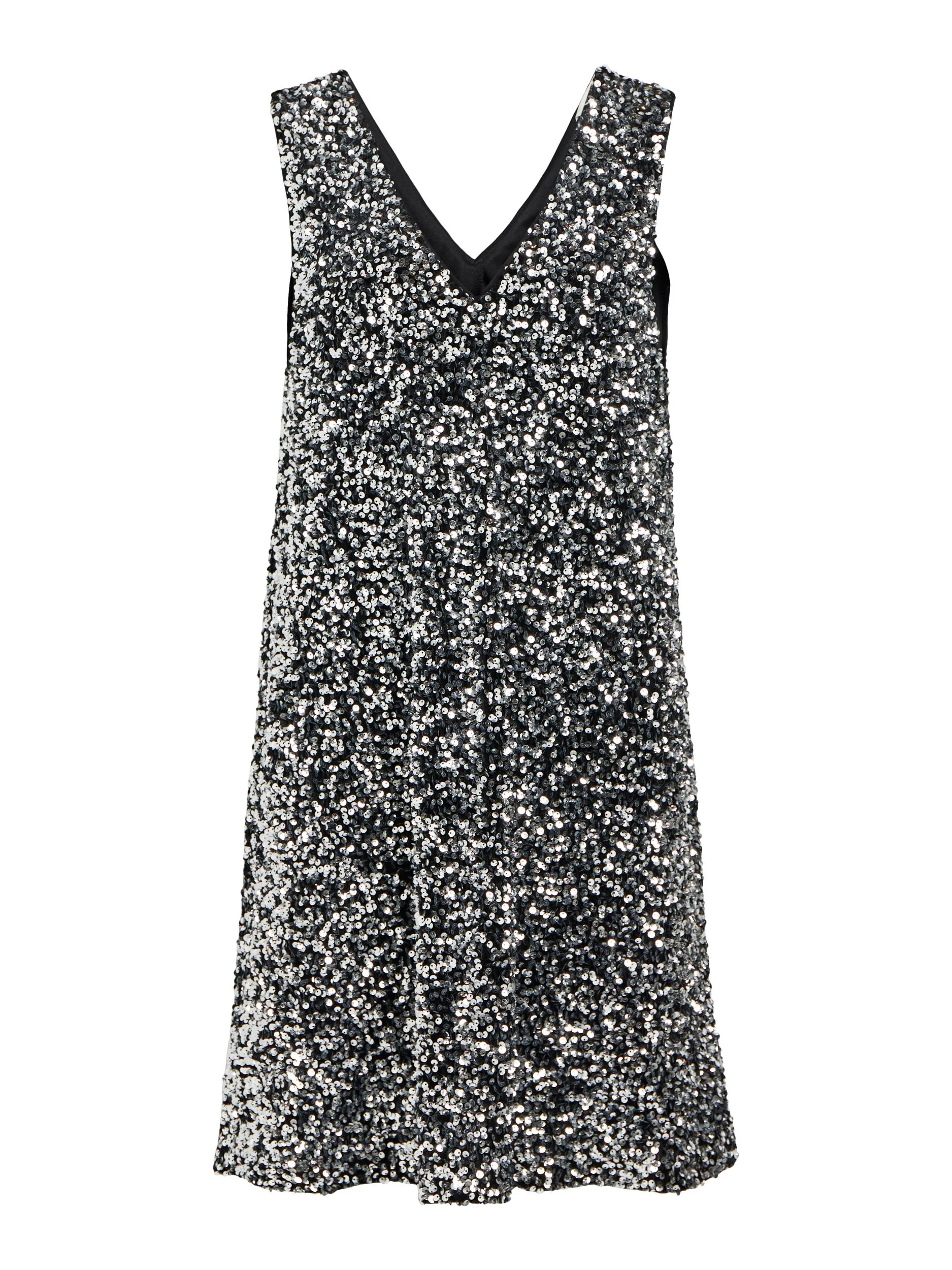 KINNE SEQUIN MINI DRESS (BLACK/SILVER) - Image 6