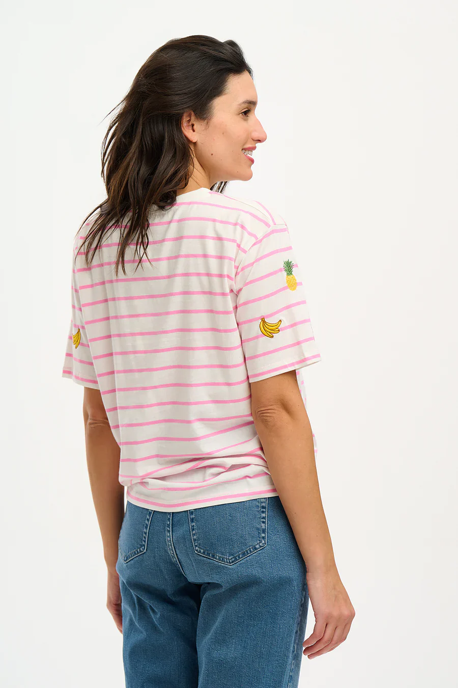 Kinsley Relaxed T-Shirt (Off White/Pink Fruit) - Image 4