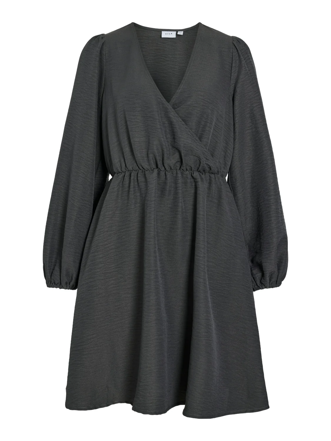 Kris Faux Wrap Mini Dress (Poppy Seed) - Image 2