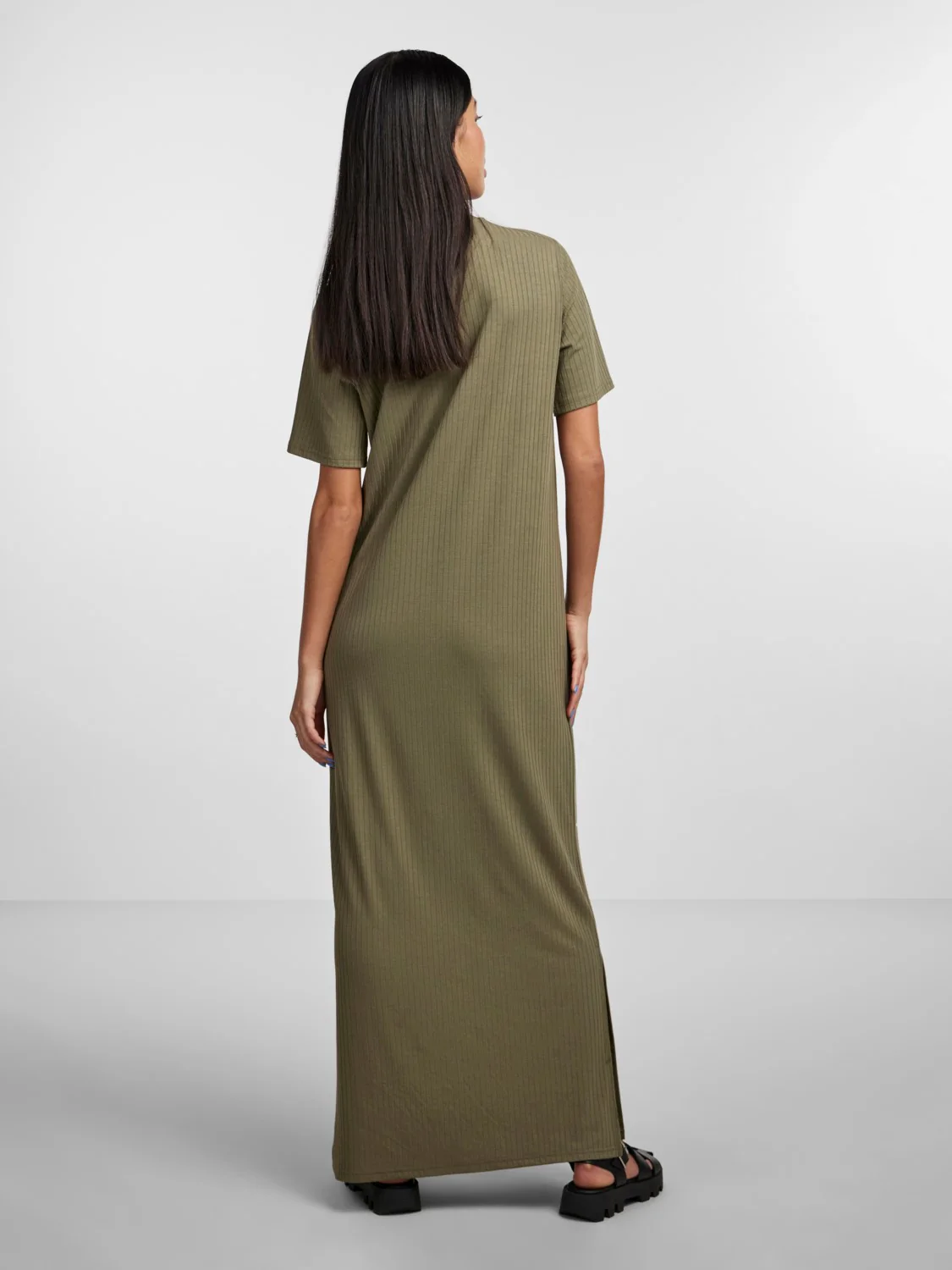 Kylie Ankle Dress (Deep Lichen Green) - Image 3