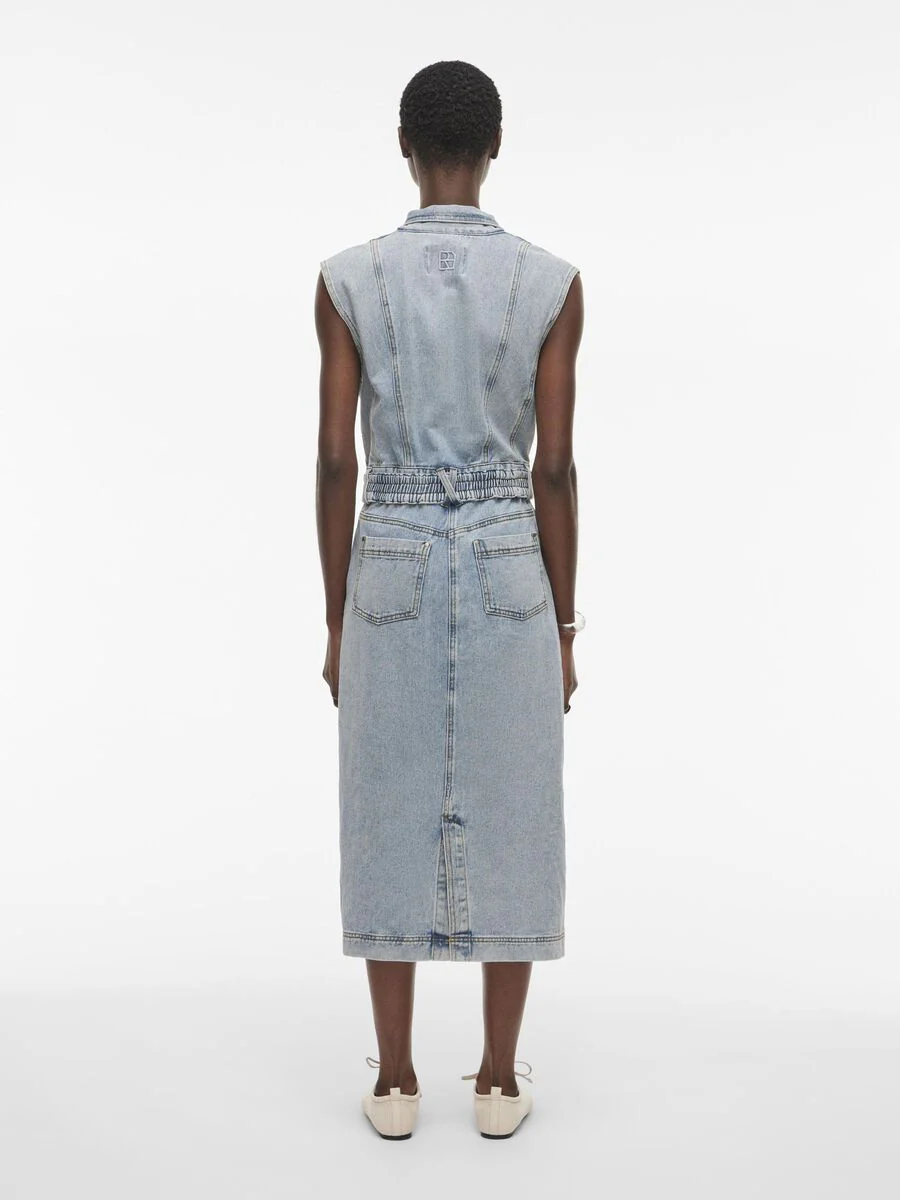 Lana Midi Denim Dress (Light Blue Denim) - Image 7
