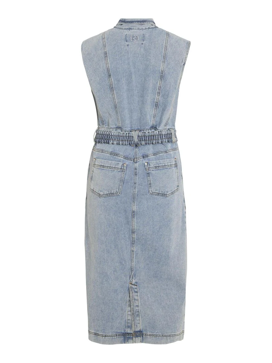 Lana Midi Denim Dress (Light Blue Denim) - Image 9