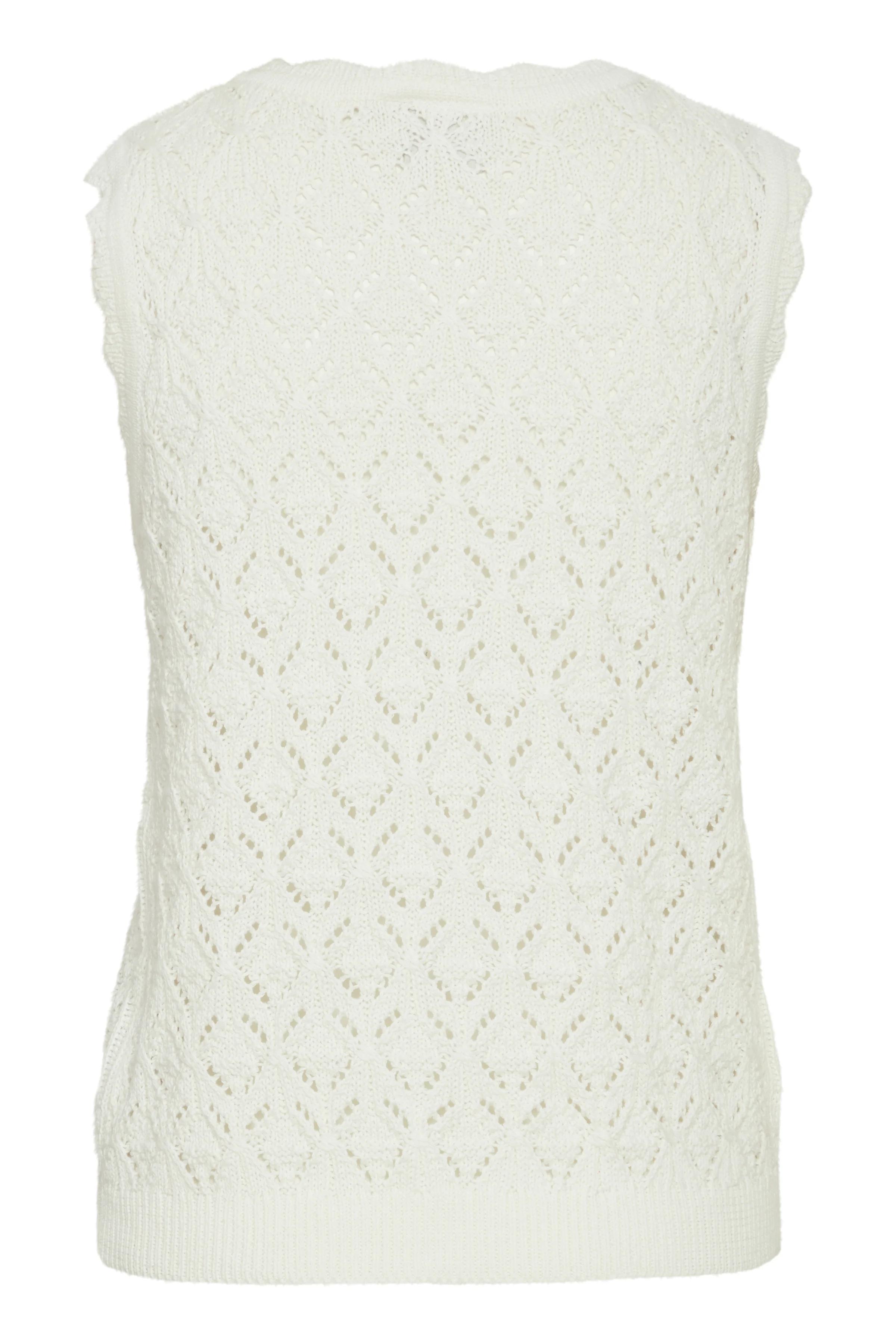 LAUNA SLEEVELESS KNITTED JUMPER (CLOUD DANCER) - Image 4