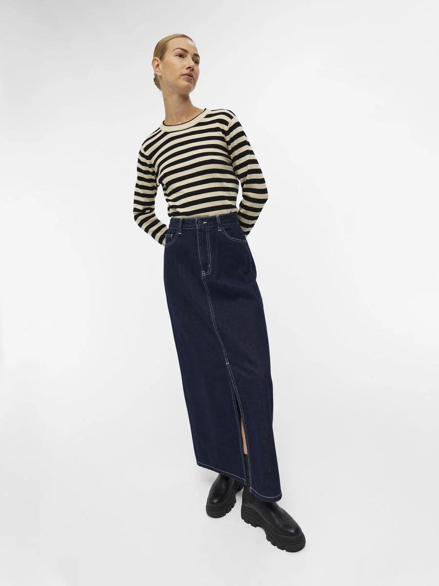 Lea Denim Maxi Skirt (Dark Blue Denim) - Image 4