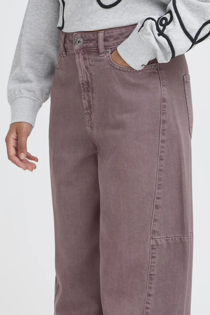 Leah Barrel Leg Jeans (Ruby Wine) - Image 5