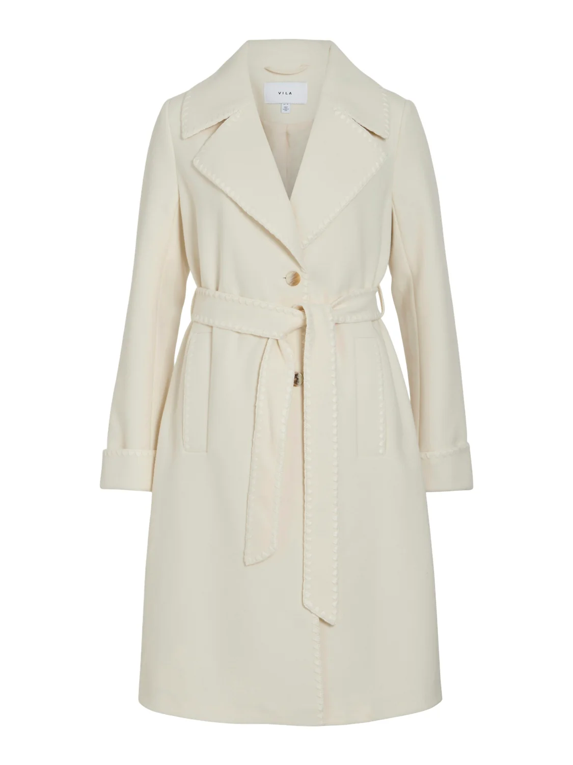 Leah Embroidery Detail Coat (Birch/Crochet) - Image 4