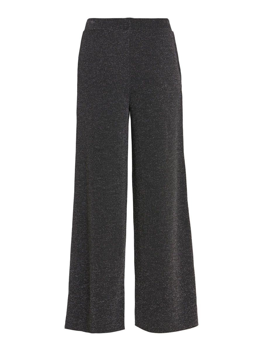 Leina Wide Leg Pants (Black Beauty/ Silver) - Image 5
