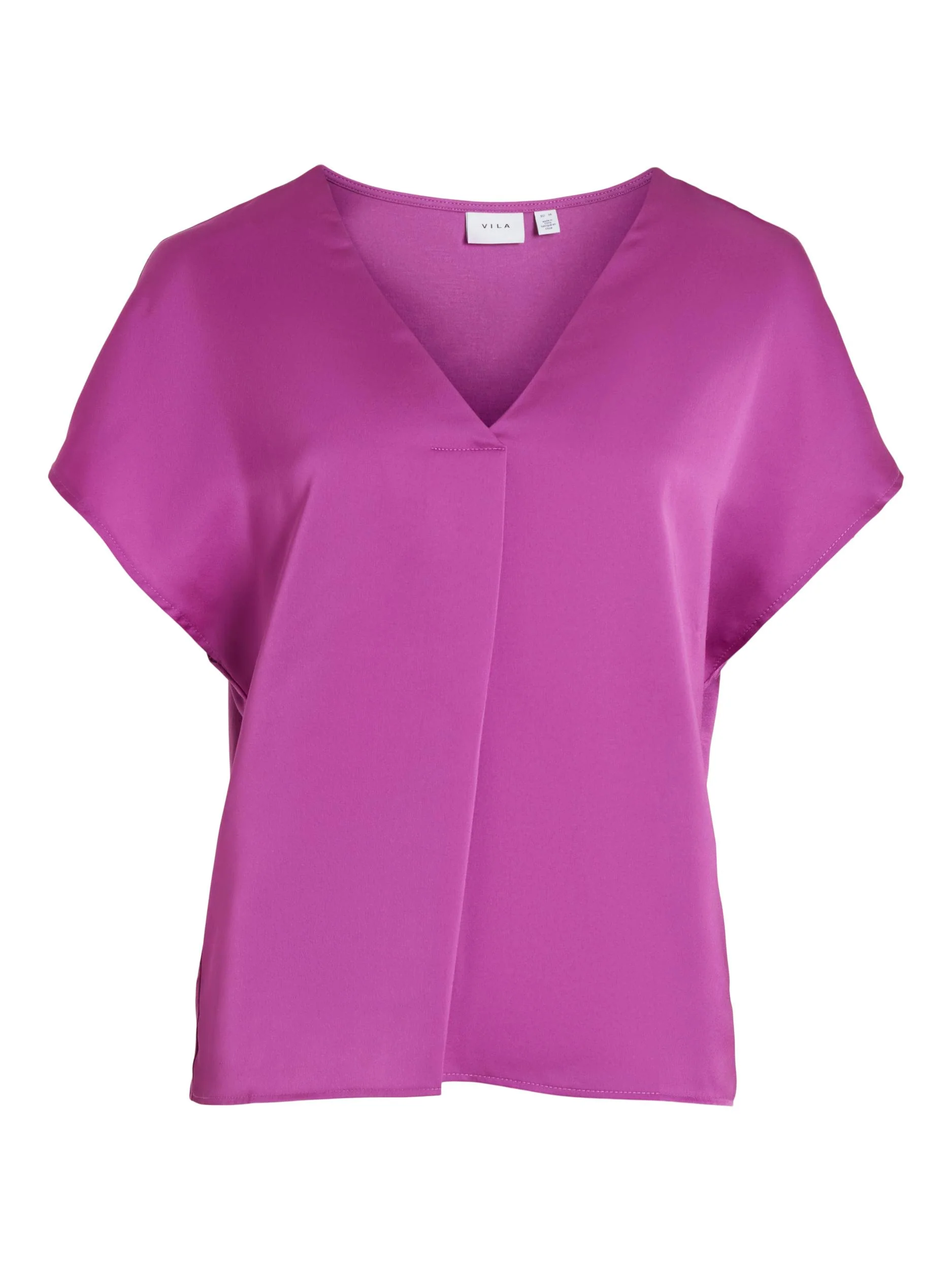 LETTE V-NECK SATIN TOP (CATTLEYA ORCHID) - Image 6