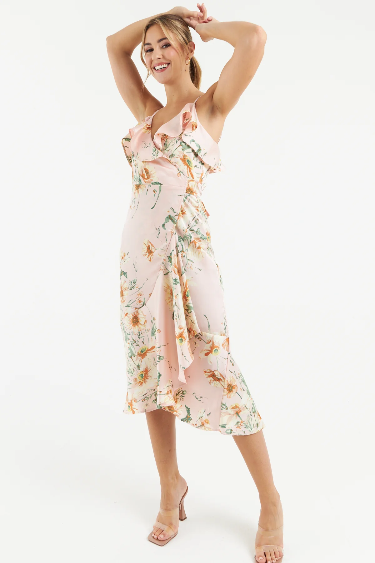 Lewie Wrap Dress (Pink) - Image 5