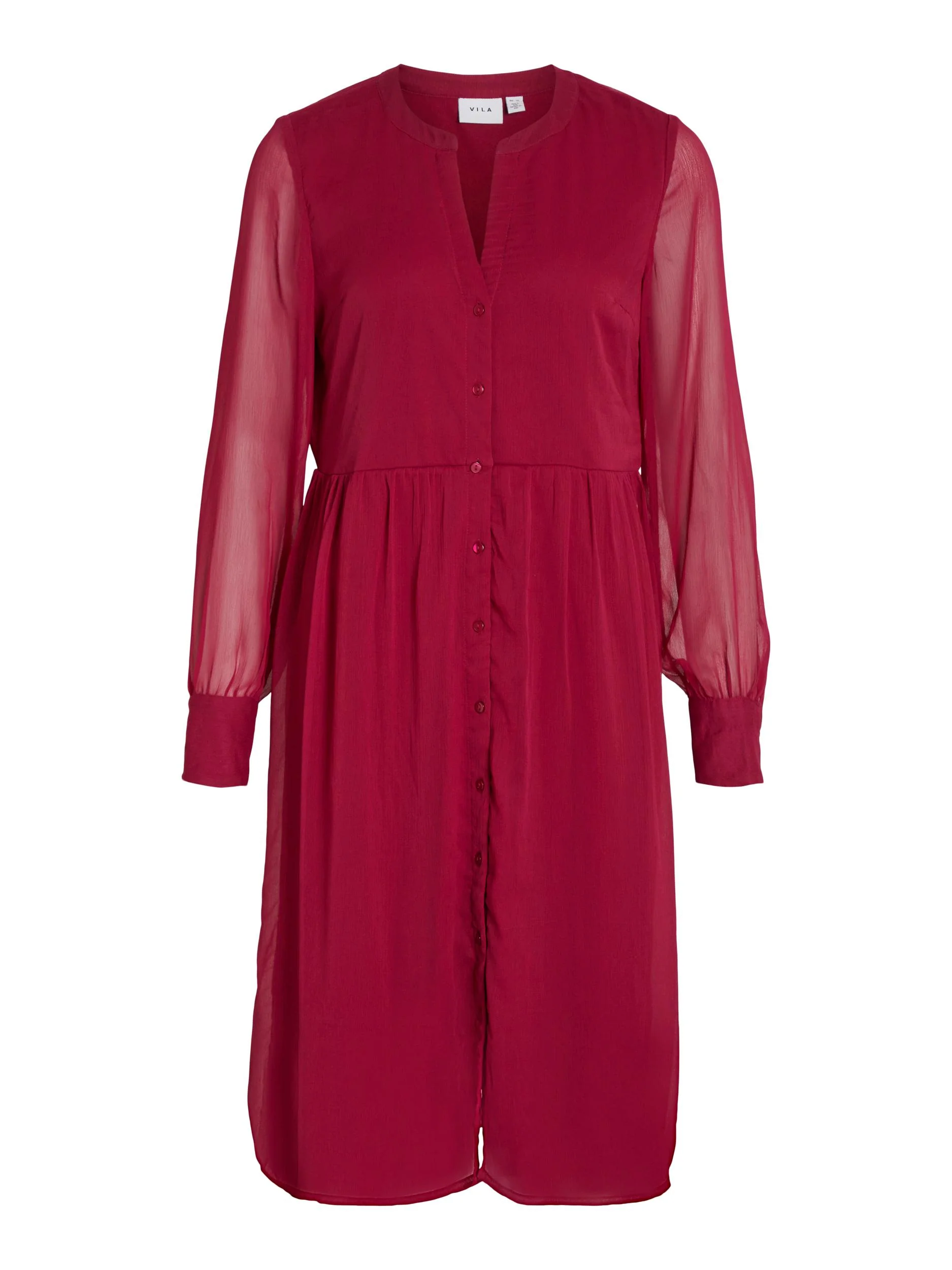 LIA MIDI DRESS (BEET RED) - Image 5