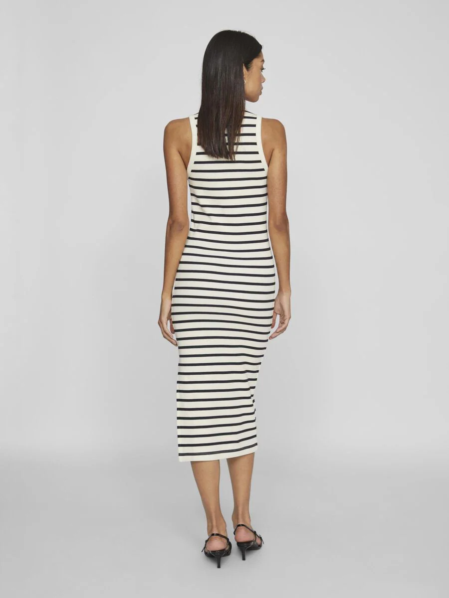 Lib Midi Dress (Eggnog/Black) - Image 5