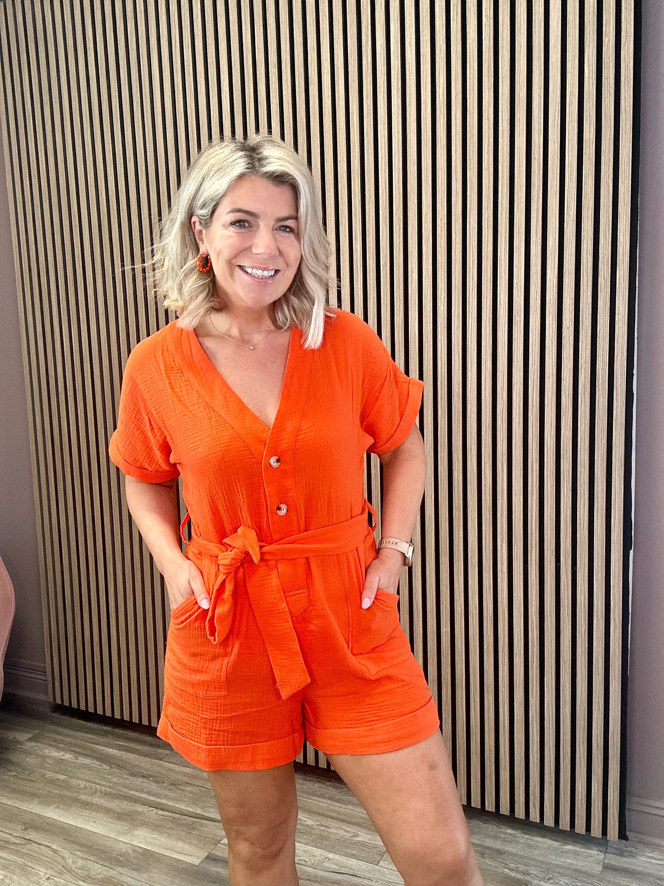 Lika Playsuit (Orange) - Image 2