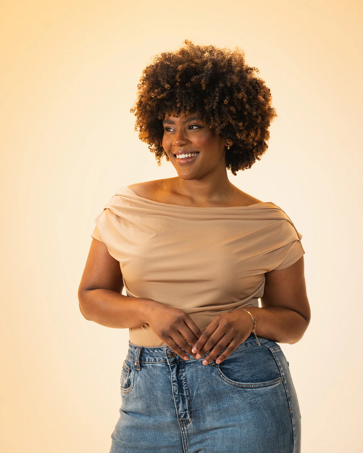 Lily Cowl Top (Taupe) - Image 6