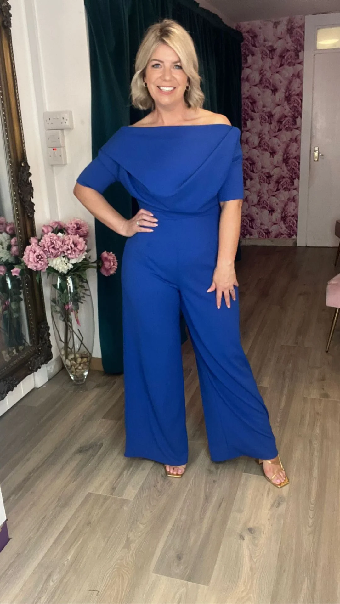 LIMA CREPE JUMPSUIT (COBALT) - Image 2