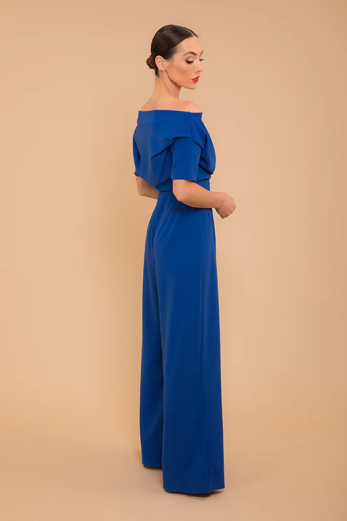 LIMA CREPE JUMPSUIT (COBALT) - Image 4