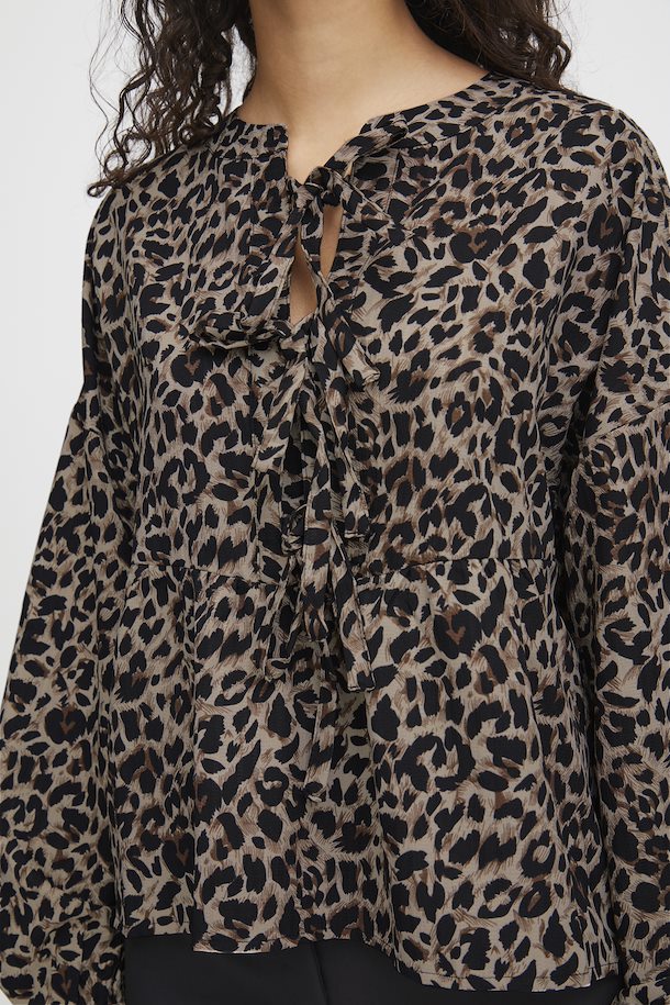 LINDA BLOUSE (TANNIN BROWN/BLACK) - Image 5