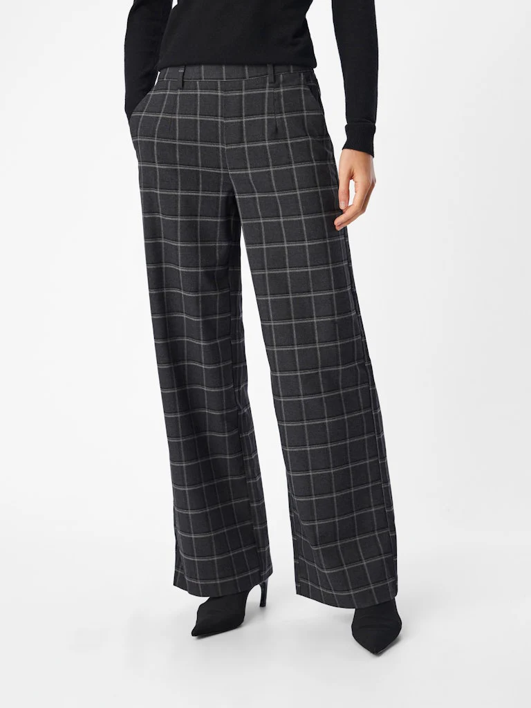 Linda Wide Leg Pants (Dark Grey/Melange) - Image 2