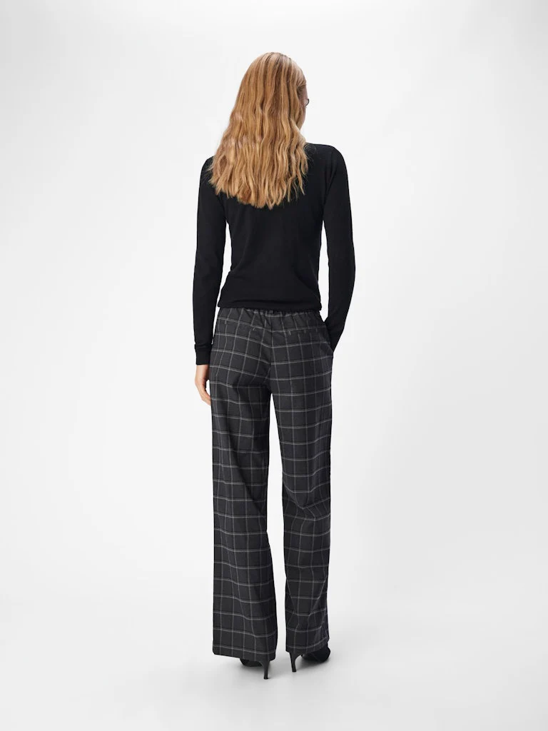 Linda Wide Leg Pants (Dark Grey/Melange) - Image 4