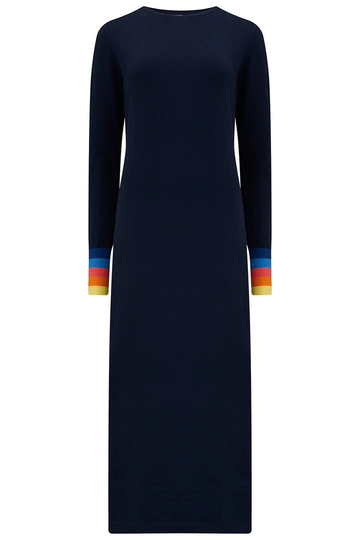 LISELLE KNIT DRESS (NAVY/SUNSET CUFFS) - Image 10