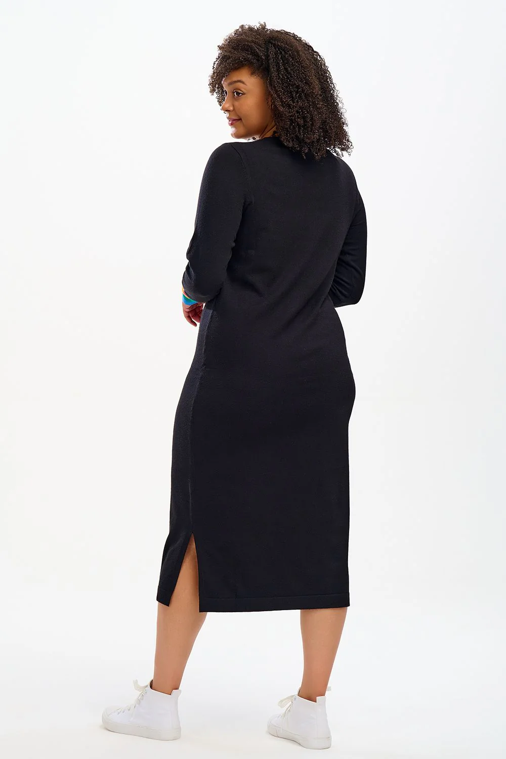 LISELLE MIDI KNIT DRESS (BLACK) - Image 4