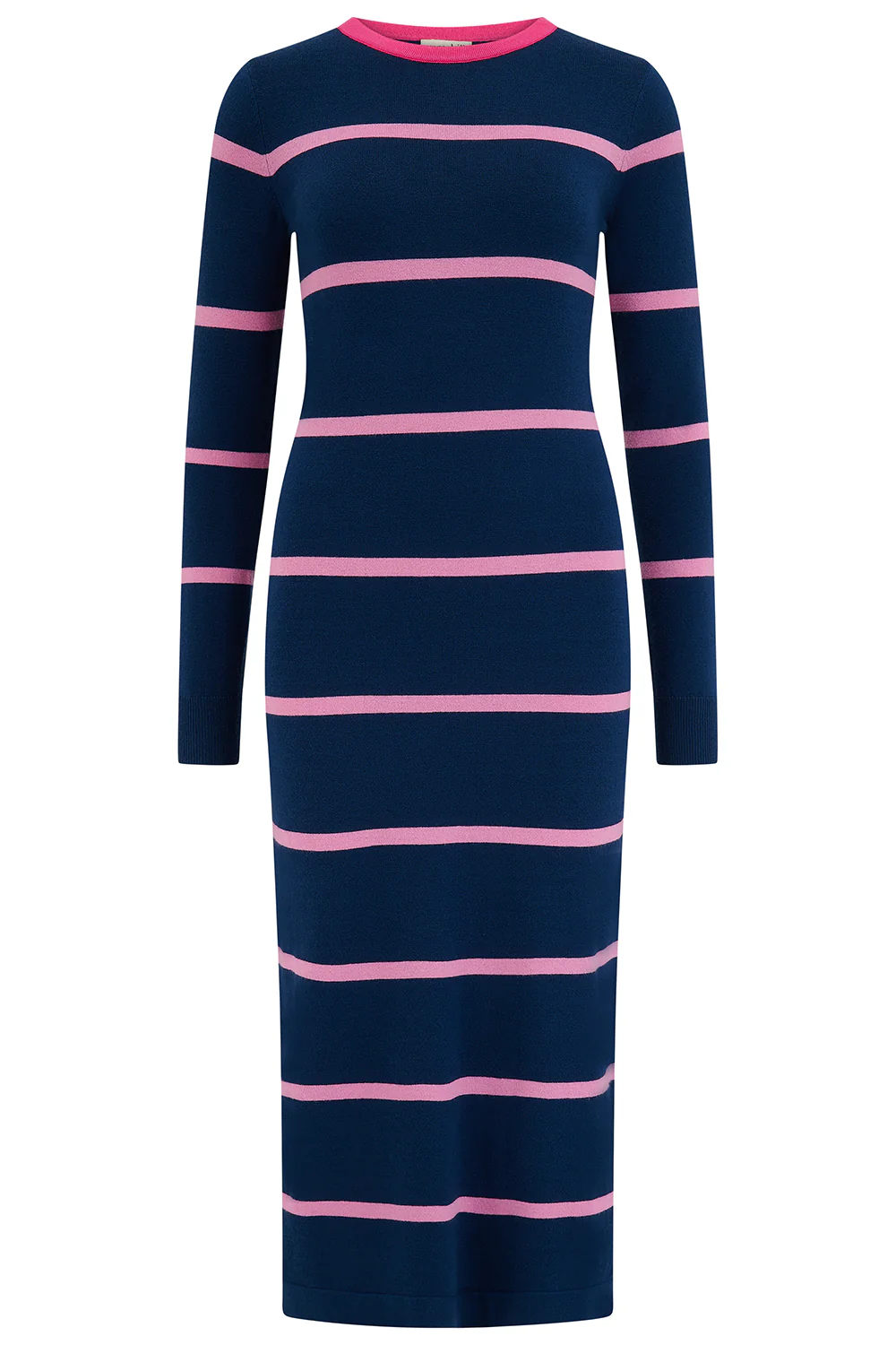 Liselle Midi Knit Dress (Teal/Pink Stripes) - Image 3