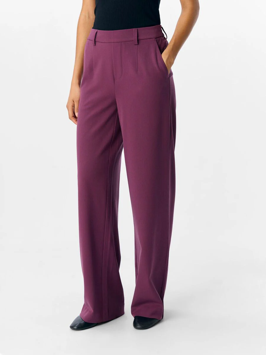 Lissey Wide Leg Pants (Mauve Wine) - Image 2